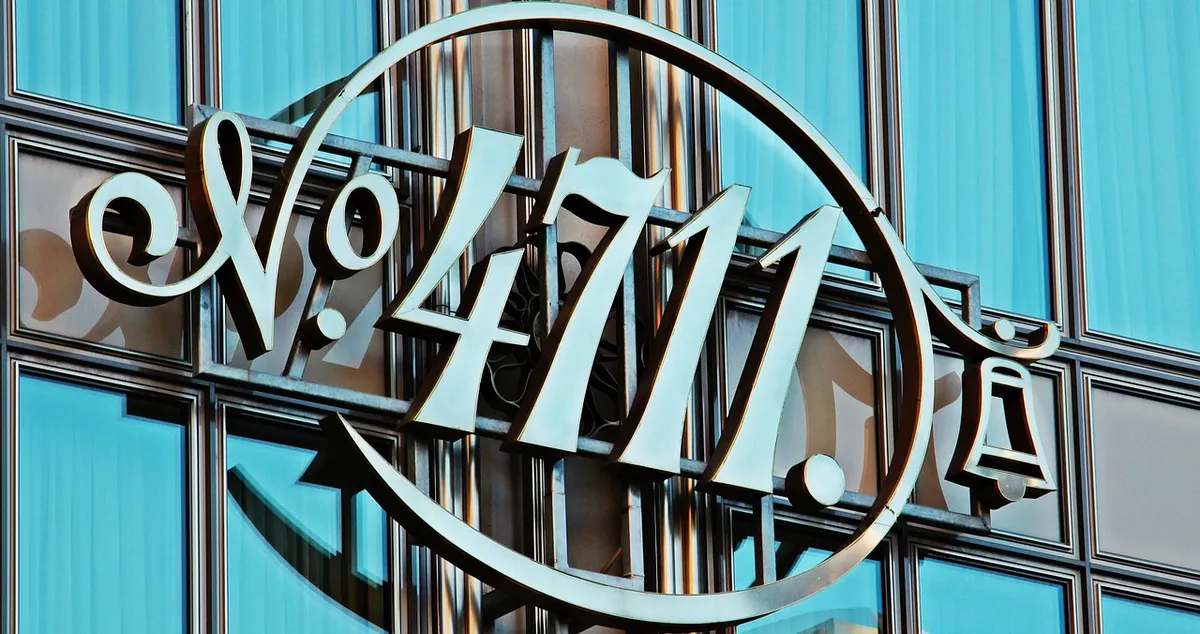 cologne, 4711 logo, cologne water, facade, company logo, perfume, window, glass, building, oils essential, brand, brand perfume, brand name, cologne, company lo
